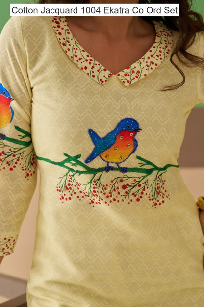 Cotton Jacquard 1004 Ekatra Co Ord Set Wholesale