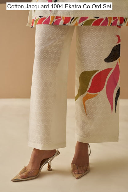 Cotton Jacquard 1004 Ekatra Co Ord Set Wholesale