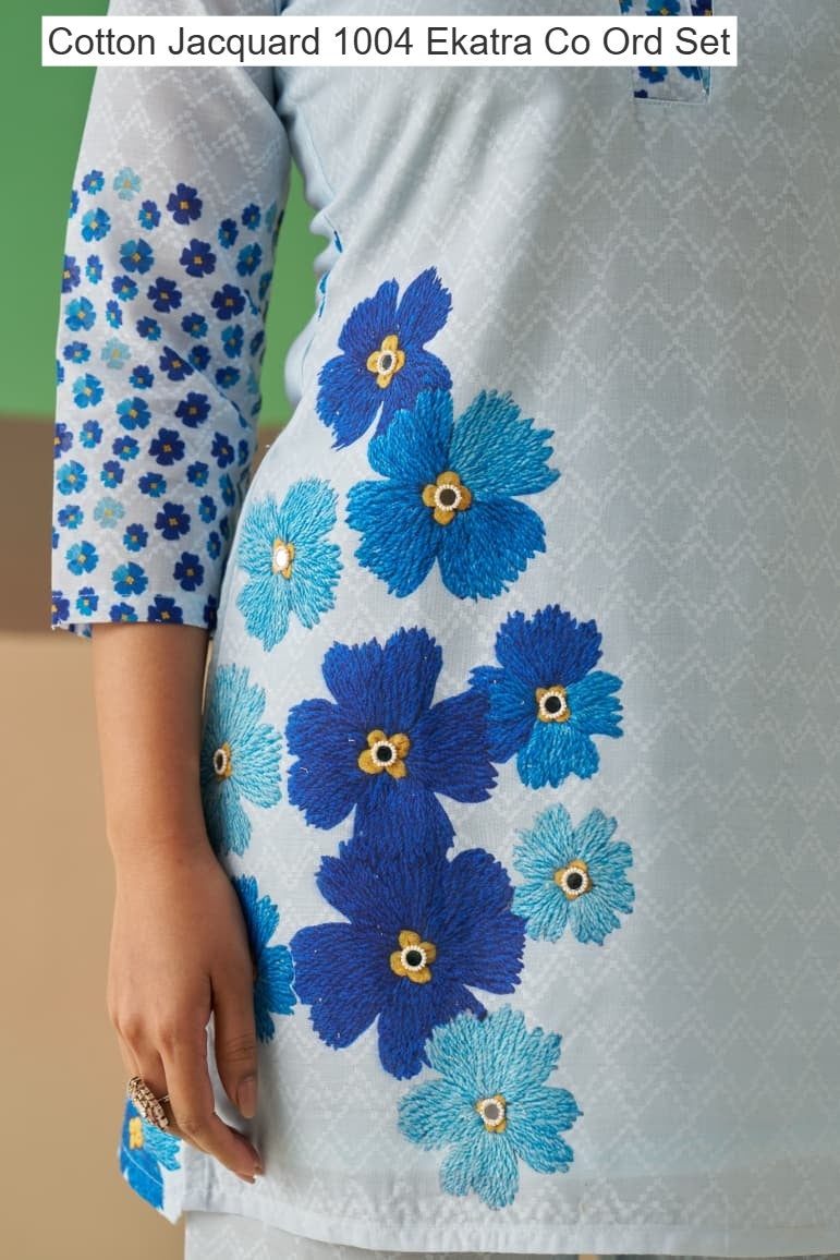 Cotton Jacquard 1004 Ekatra Co Ord Set Wholesale