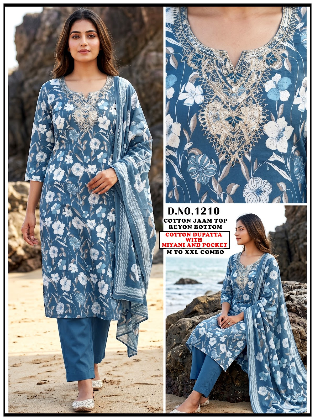 Cotton Jam Reyon 1606 Gehani Readymade Pant Style Suits Supplier Gujarat