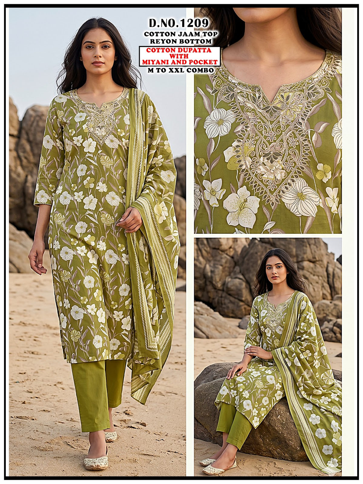 Cotton Jam Reyon 1606 Gehani Readymade Pant Style Suits Supplier Gujarat