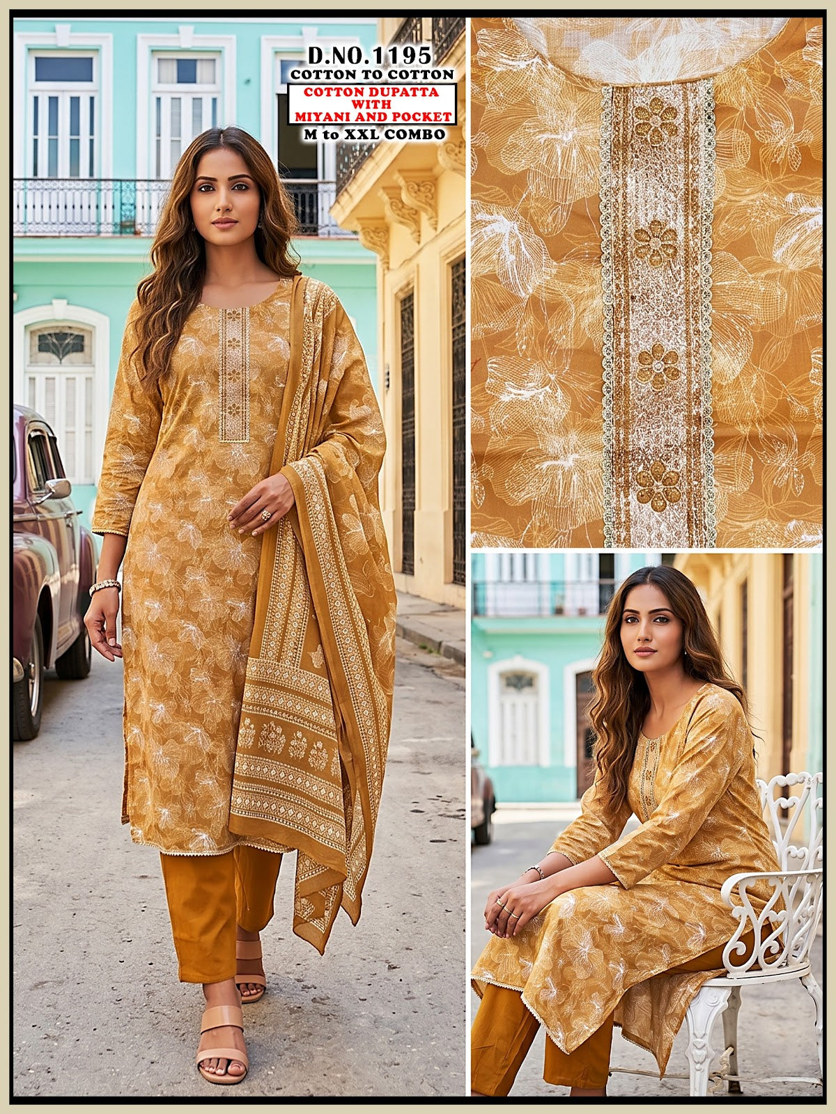 Cotton Jam Reyon 1606 Gehani Readymade Pant Style Suits Supplier Gujarat