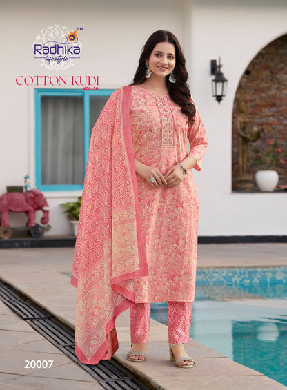 Cotton Kudi Vol 20 Radhika Lifestyle Readymade Pant Style Suits Wholesale