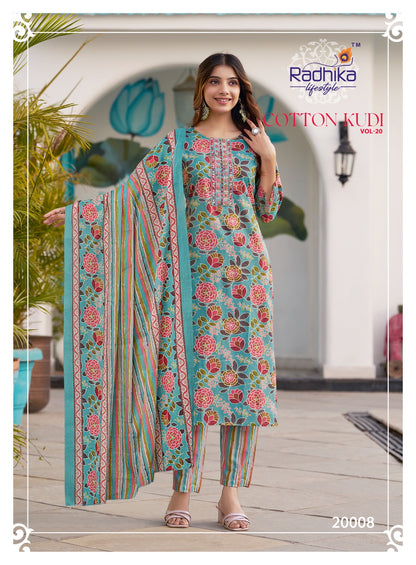 Cotton Kudi Vol 20 Radhika Lifestyle Readymade Pant Style Suits Wholesale