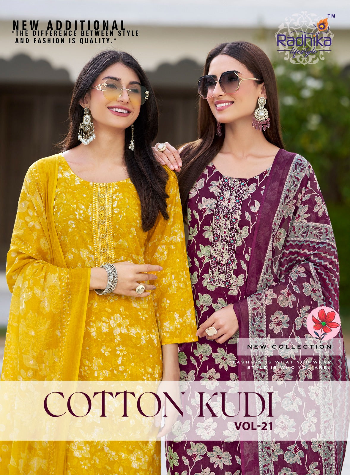 Cotton Kudi Vol 21 Radhika Lifestyle Readymade Pant Style Suits Supplier Ahmedabad