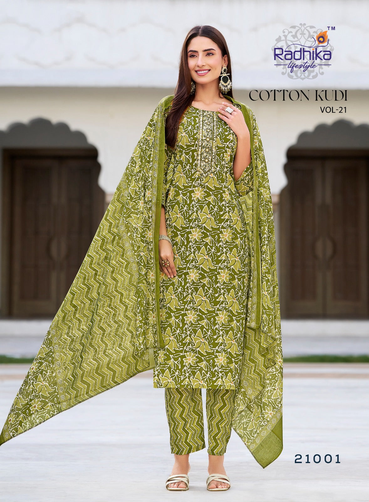 Cotton Kudi Vol 21 Radhika Lifestyle Readymade Pant Style Suits Supplier Ahmedabad