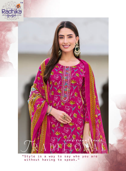 Cotton Kudi Vol 21 Radhika Lifestyle Readymade Pant Style Suits Supplier Ahmedabad