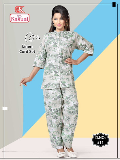Cotton Linen Kasual Co Ord Set Supplier Ahmedabad