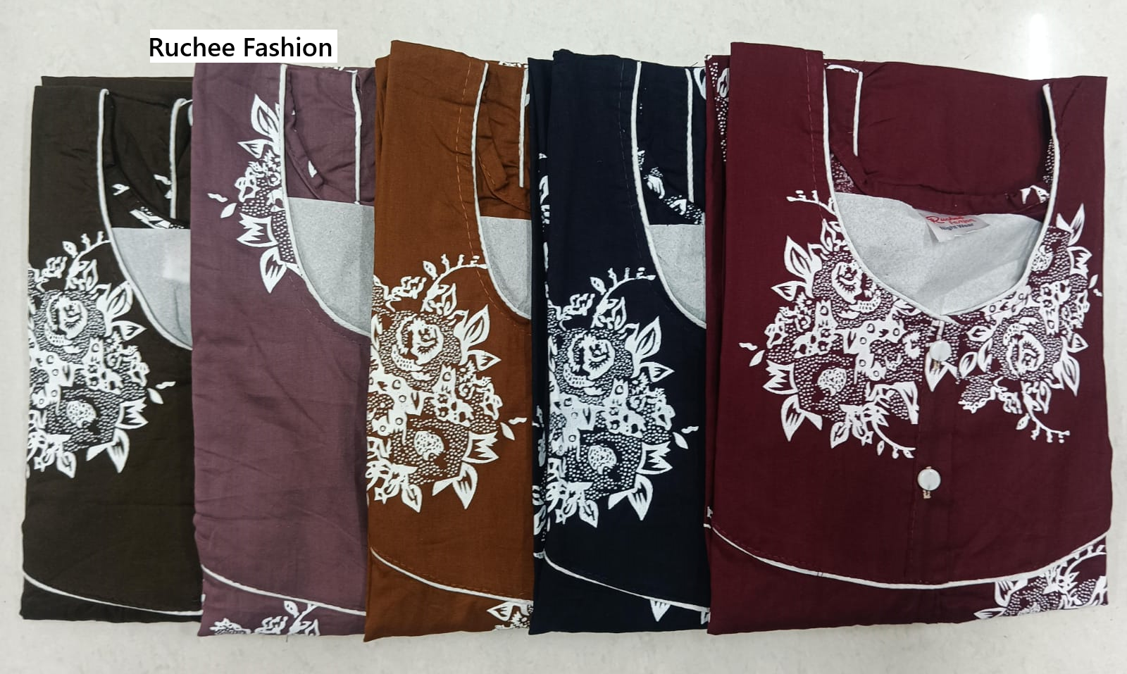Cotton Megya 0905 Ruchee Fashion Megya Night Gowns Manufacturer Gujarat