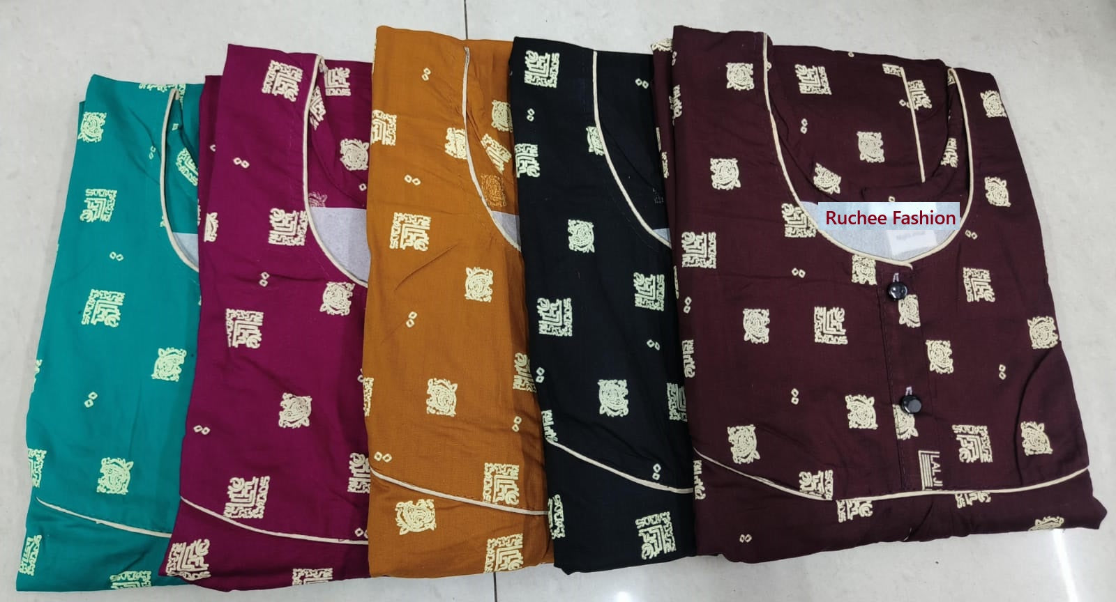 Cotton Megya 2307 Ruchee Fashion Night Gowns Wholesale Price