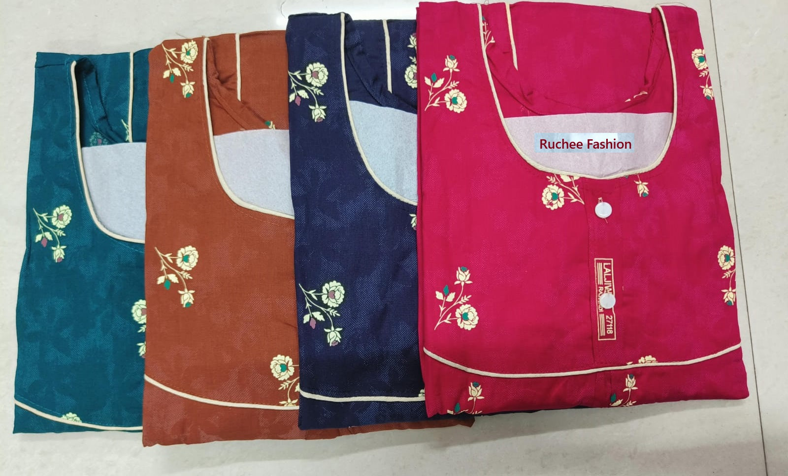 Cotton Megya 2307 Ruchee Fashion Night Gowns Wholesale Price