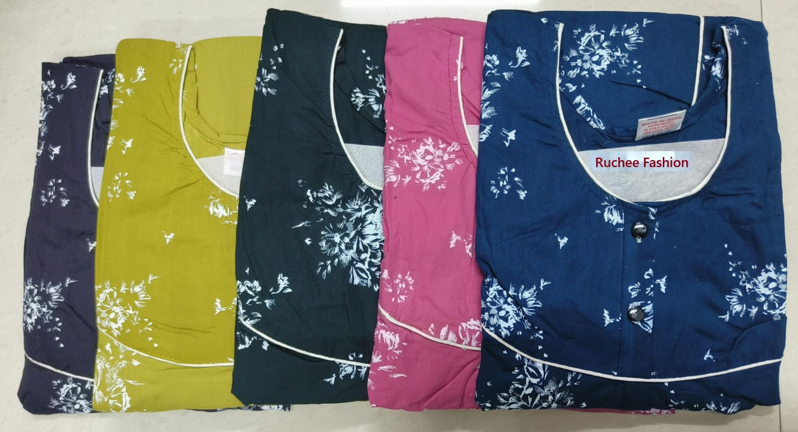 Cotton Megya 2307 Ruchee Fashion Night Gowns Wholesale Price
