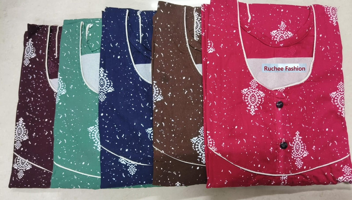 Cotton Megya 2307 Ruchee Fashion Night Gowns Wholesale Price