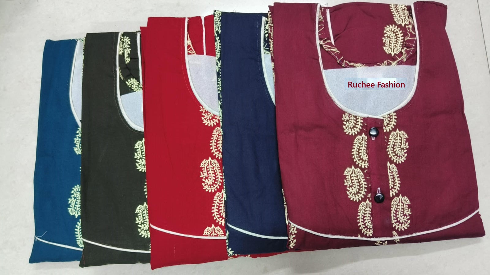 Cotton Megya 2307 Ruchee Fashion Night Gowns Wholesale Price
