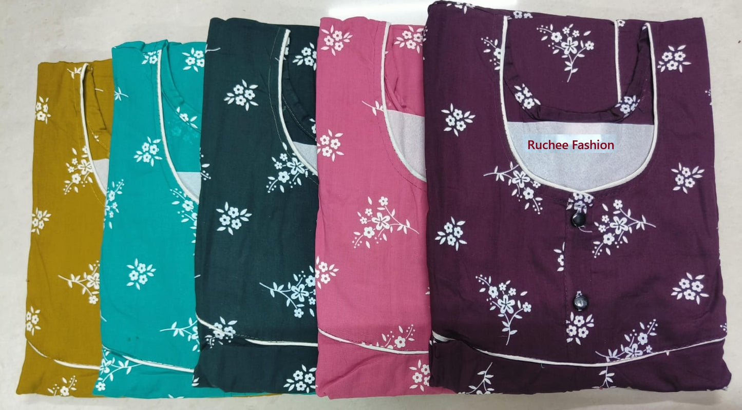Cotton Megya 2307 Ruchee Fashion Night Gowns Wholesale Price