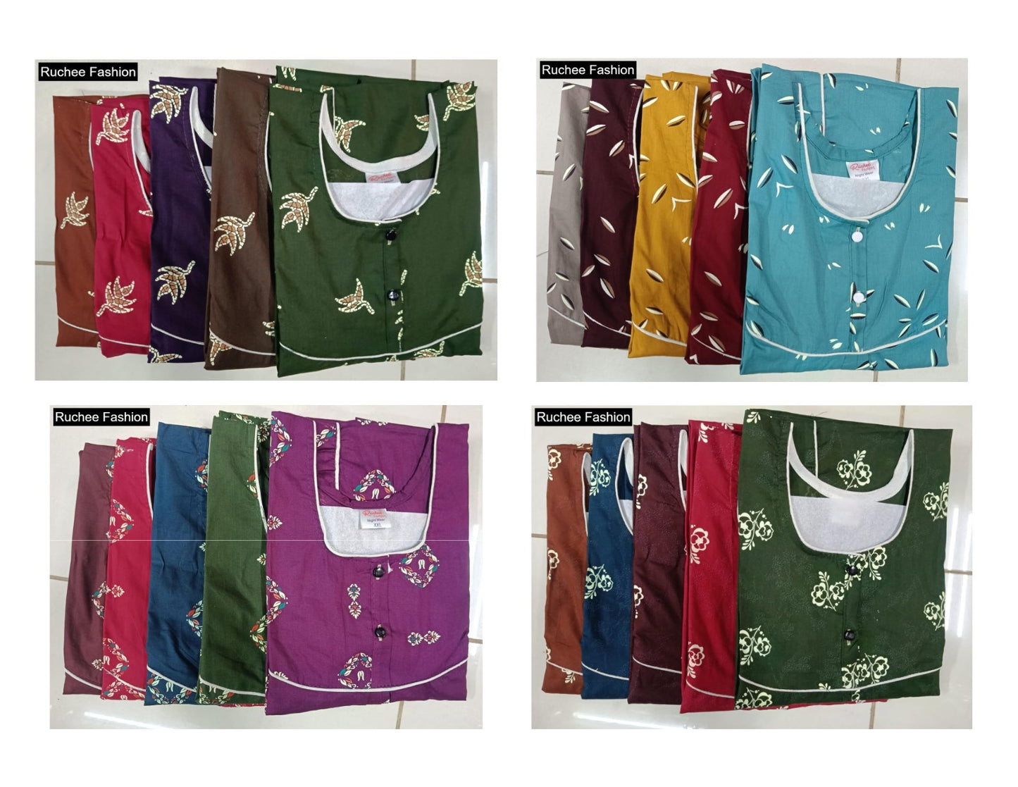 Cotton Megya 2Xl Ruchee Fashion Night Gowns Wholesaler Gujarat