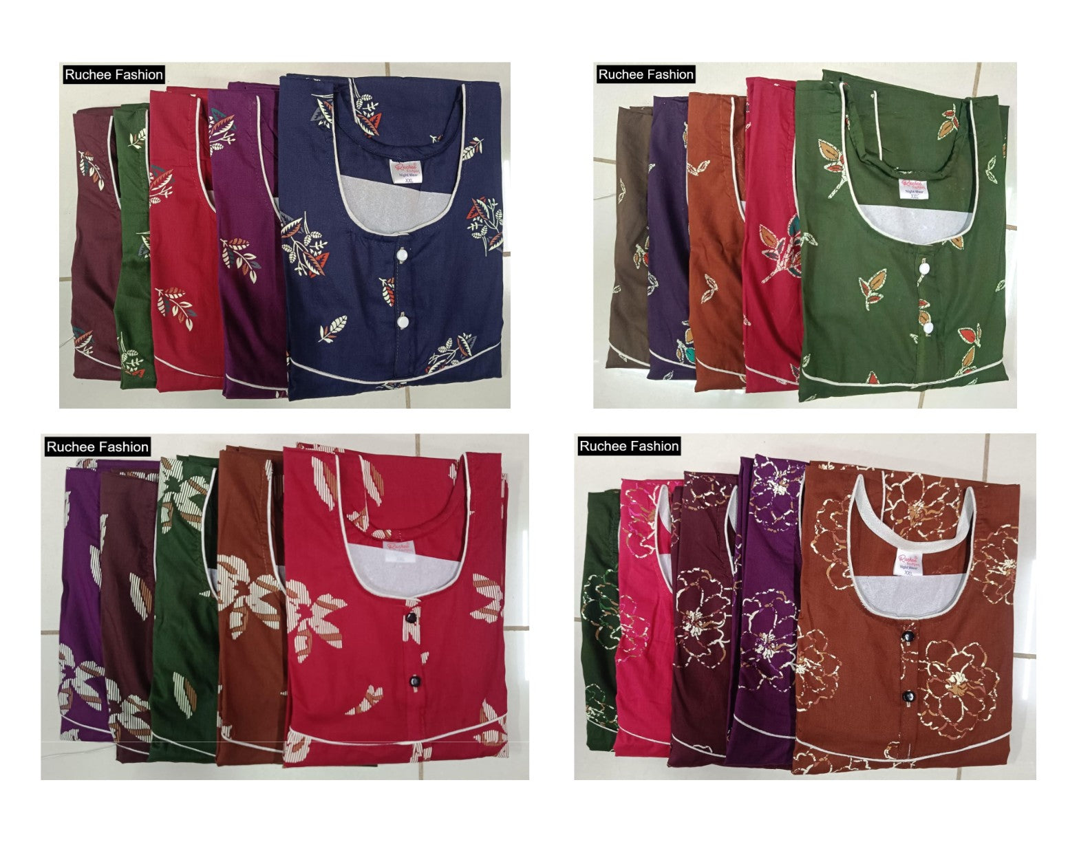 Cotton Megya 2Xl Ruchee Fashion Night Gowns Wholesaler Gujarat