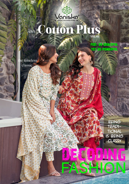 Cotton Plus Vol 1 Colour Pix Cotton Cambric Readymade Anarkali Suits Wholesaler India