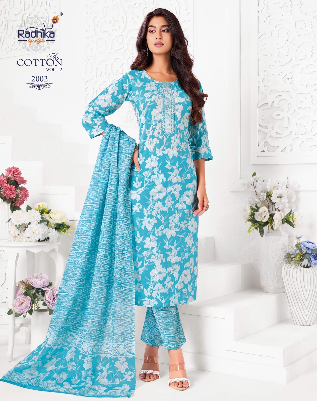 Cotton Plus Vol 2 Radhika Lifestyle Readymade Pant Style Suits Supplier Ahmedabad