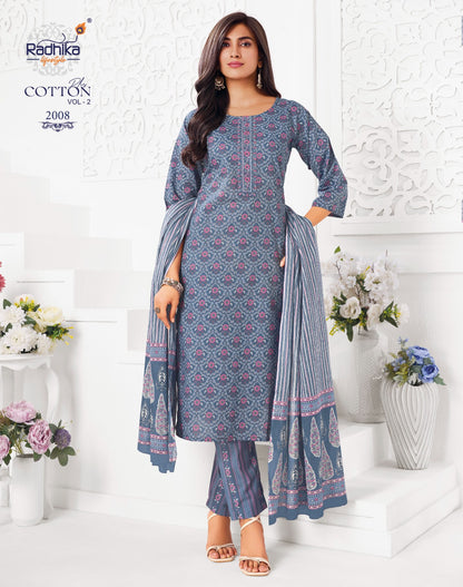 Cotton Plus Vol 2 Radhika Lifestyle Readymade Pant Style Suits Supplier Ahmedabad