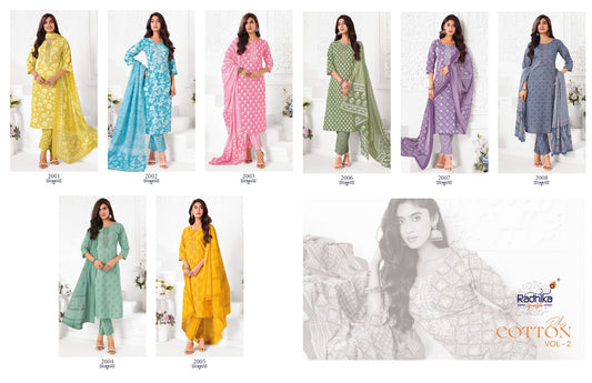 Cotton Plus Vol 2 Radhika Lifestyle Readymade Pant Style Suits Supplier Ahmedabad