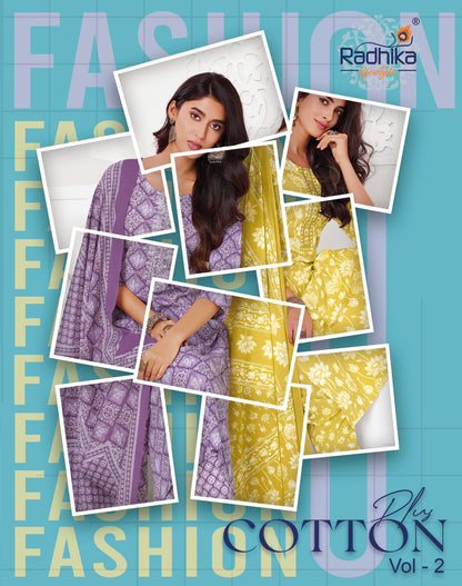 Cotton Plus Vol 2 Radhika Lifestyle Readymade Pant Style Suits Supplier Ahmedabad