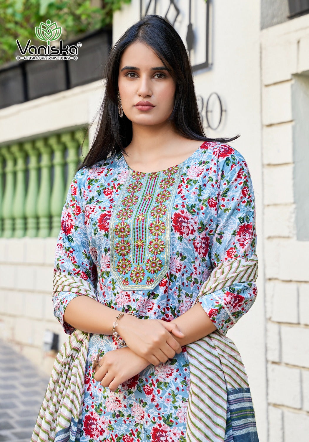 Cotton Plus Vol 2 Vaniska Cotton Readymade Anarkali Suits Exporter India