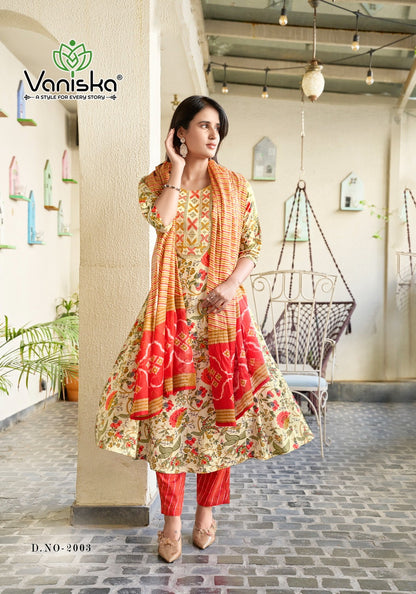 Cotton Plus Vol 2 Vaniska Cotton Readymade Anarkali Suits Exporter India