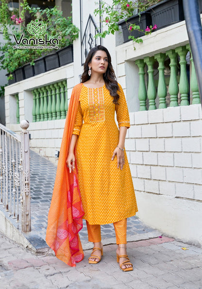 Cotton Plus Vol 2 Vaniska Cotton Readymade Anarkali Suits Exporter India