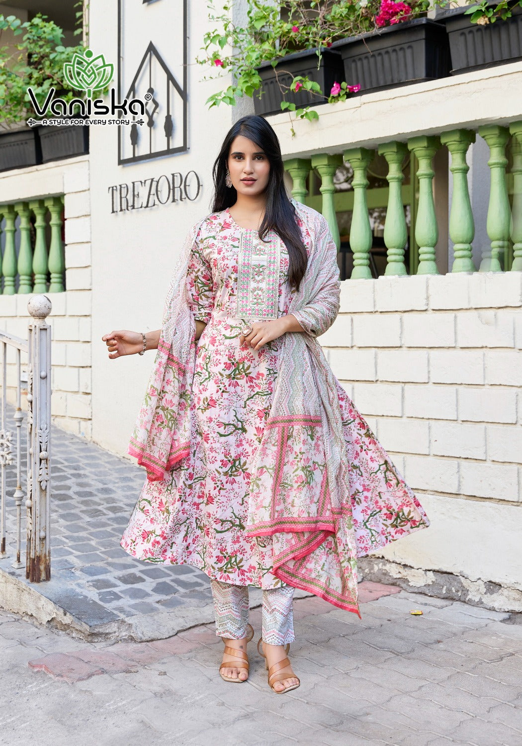 Cotton Plus Vol 2 Vaniska Cotton Readymade Anarkali Suits Exporter India