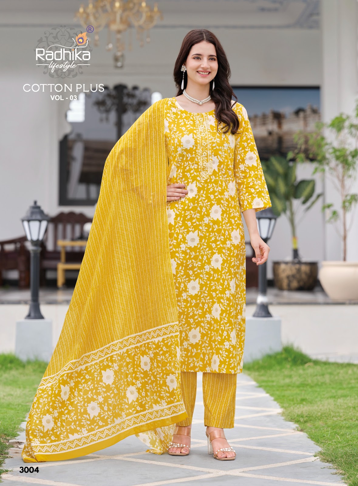Cotton Plus Vol 3 Radhika Lifestyle Readymade Pant Style Suits Manufacturer India