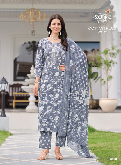 Cotton Plus Vol 3 Radhika Lifestyle Readymade Pant Style Suits Manufacturer India