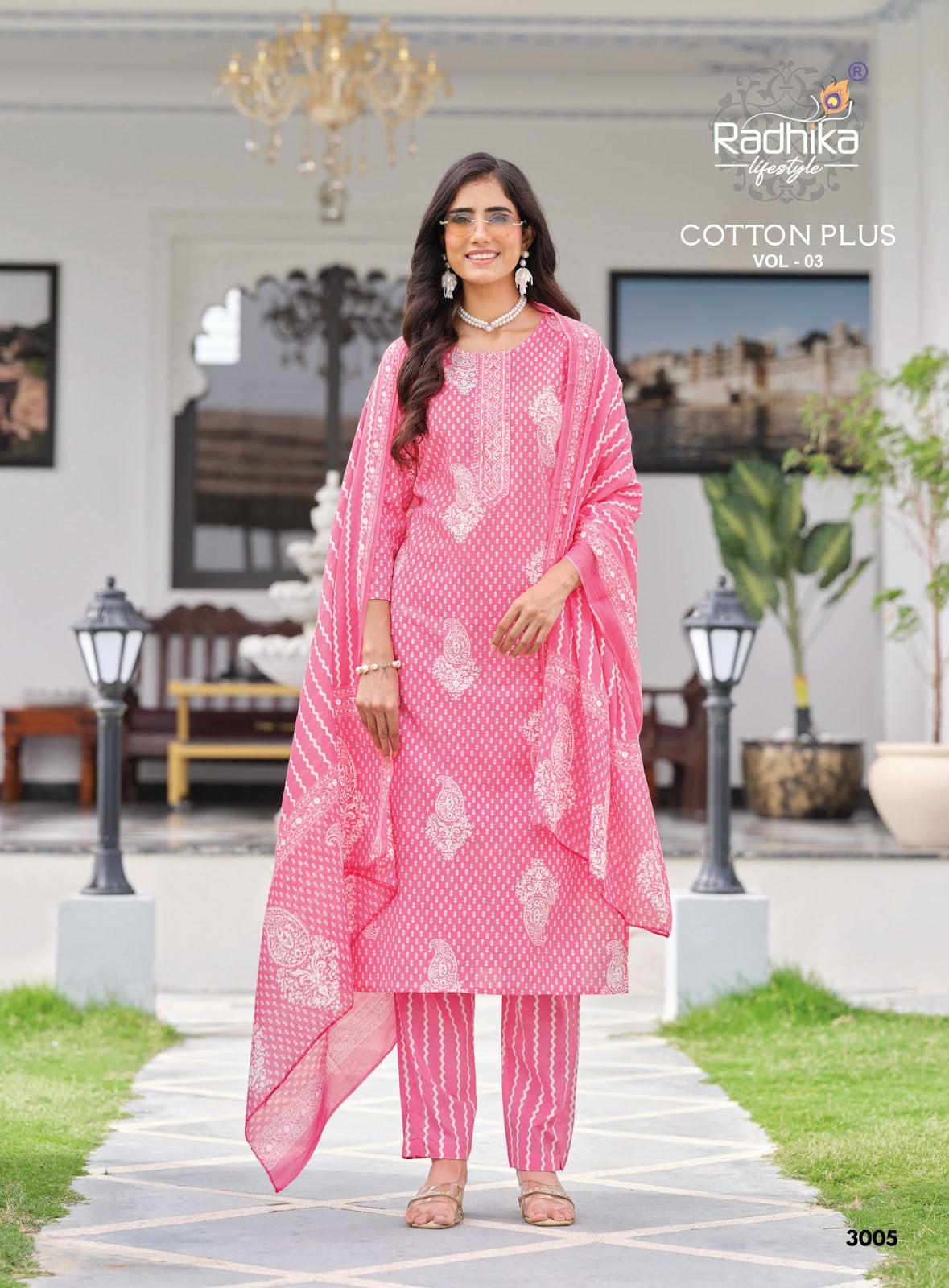 Cotton Plus Vol 3 Radhika Lifestyle Readymade Pant Style Suits Manufacturer India