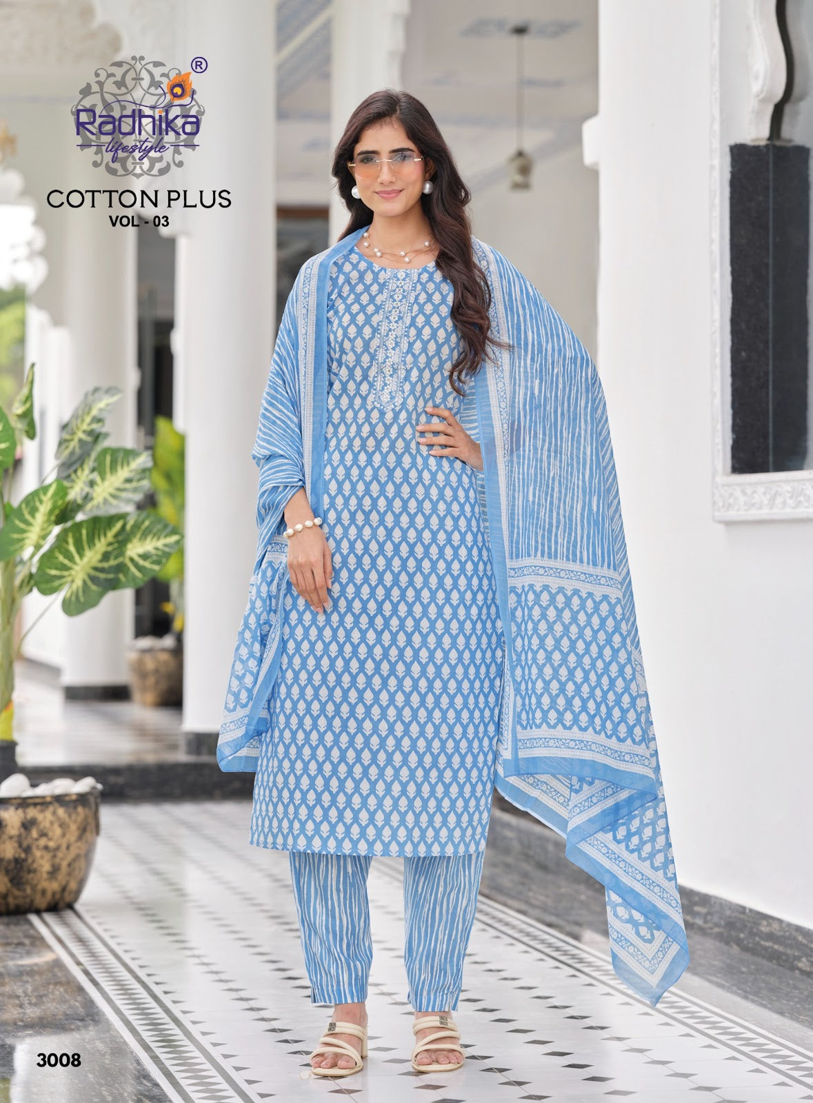 Cotton Plus Vol 3 Radhika Lifestyle Readymade Pant Style Suits Manufacturer India