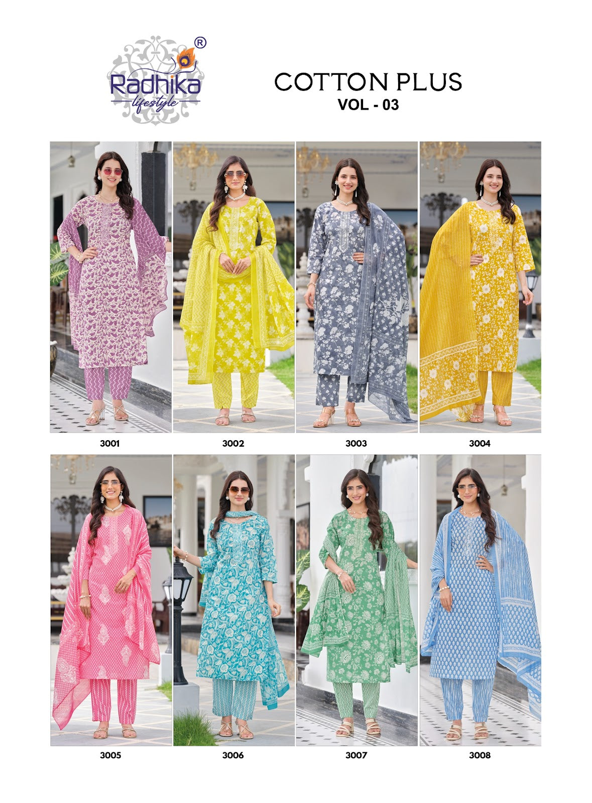 Cotton Plus Vol 3 Radhika Lifestyle Readymade Pant Style Suits Manufacturer India