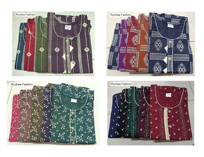 Cotton Pocket 25 Ruchee Fashion Night Gowns Exporter Ahmedabad