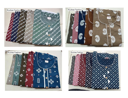Cotton Pocket 25 Ruchee Fashion Night Gowns Exporter Ahmedabad