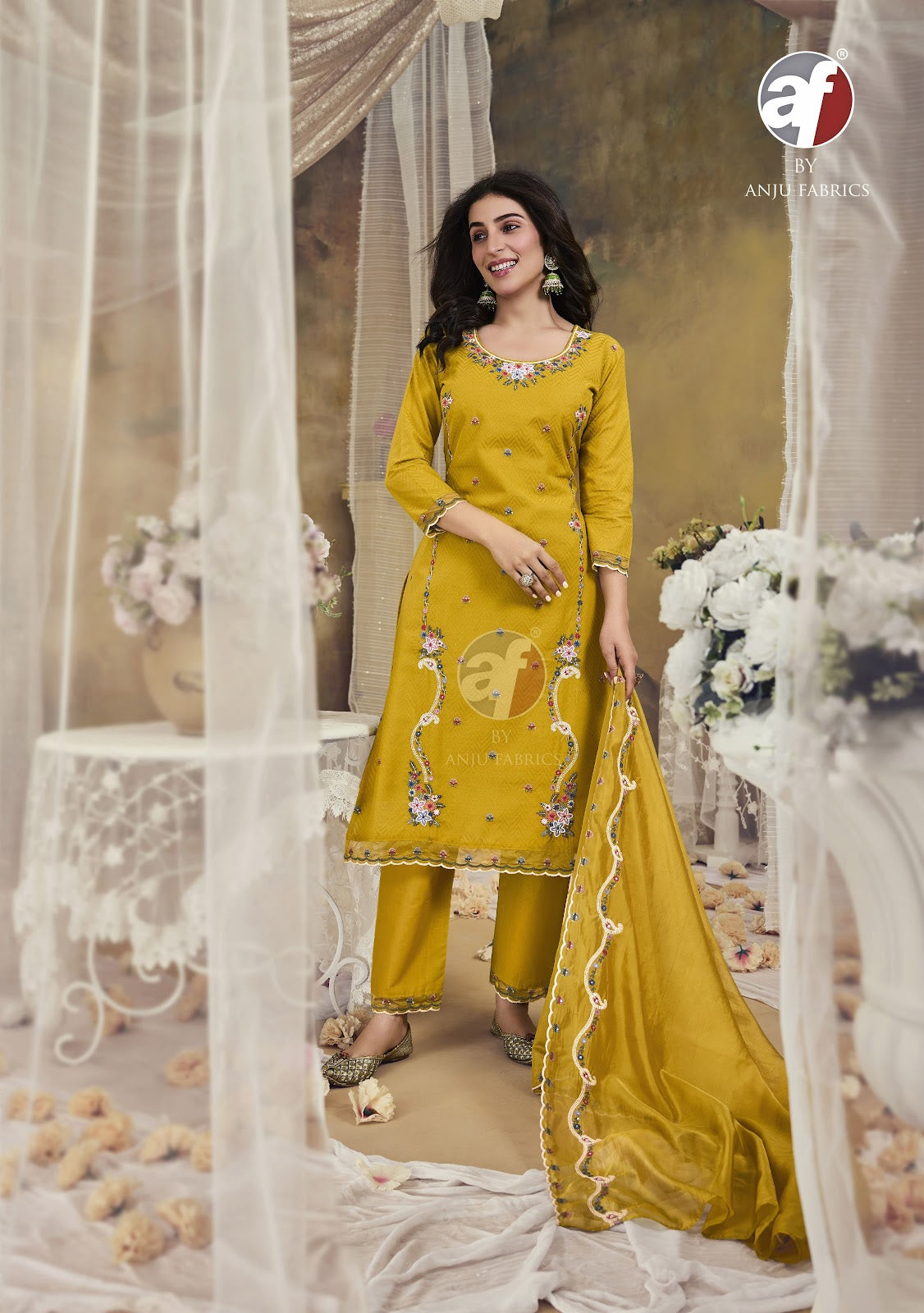Cotton Queen Af Pure Cotton Readymade Pant Style Suits