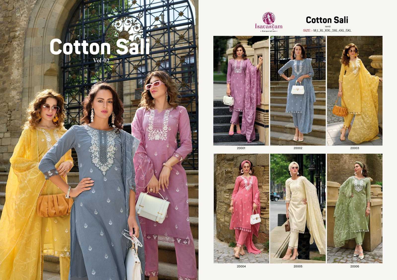 Cotton Sali Vol 2 Isavasyam Cambric Cotton Readymade Pant Style Suits Exporter Gujarat