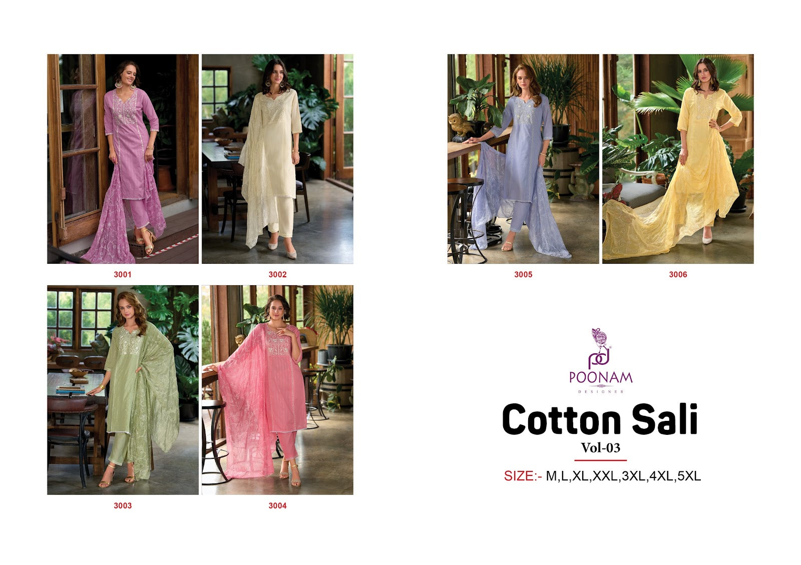 Cotton Sali Vol 3 Poonam Designer Cambric Cotton Readymade Pant Style Suits Supplier India