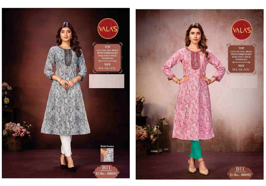 Cotton Sequence Valas Anarkali Kurtis Manufacturer Gujarat