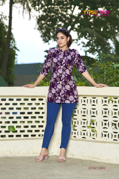 Cotton Shorties Vol 6 Tips Tops Cotton Short Kurtis Supplier Gujarat