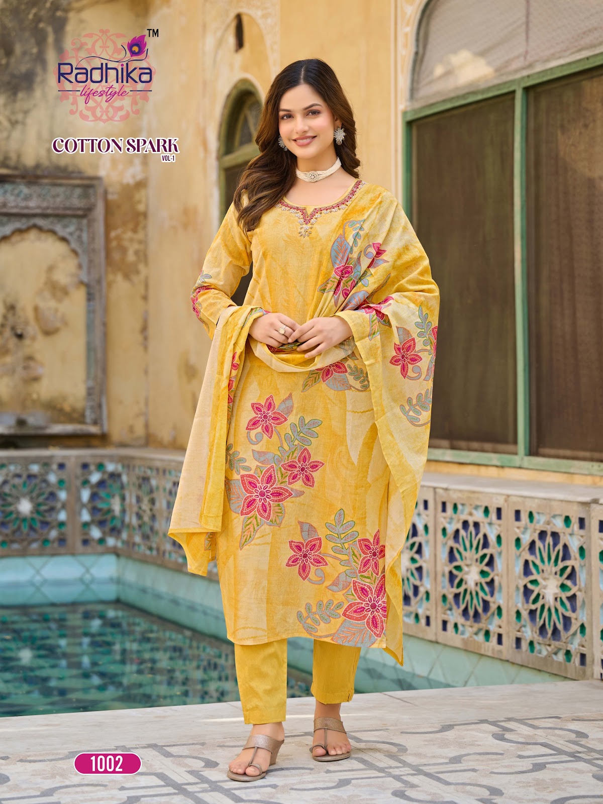 Cotton Spark Vol 1 Radhika Lifestyle Readymade Pant Style Suits Supplier Gujarat