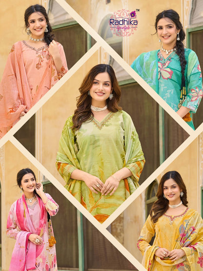 Cotton Spark Vol 1 Radhika Lifestyle Readymade Pant Style Suits Supplier Gujarat