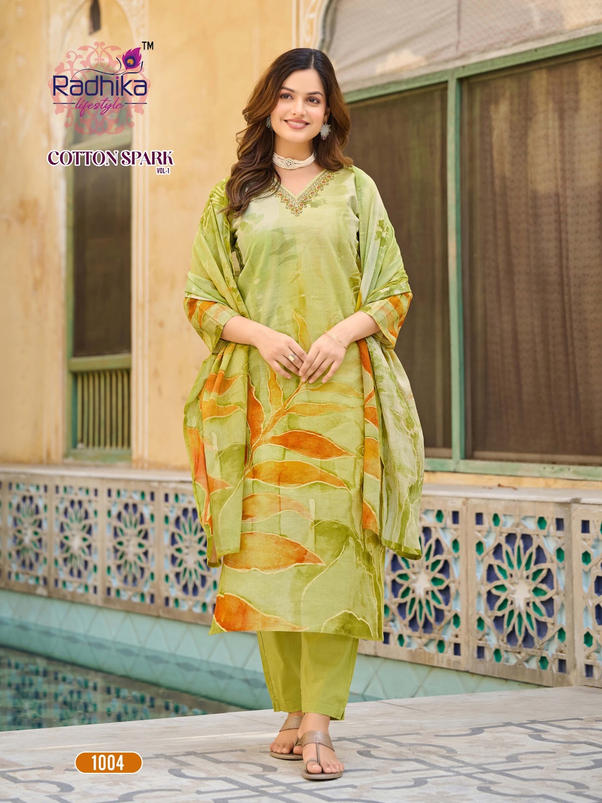 Cotton Spark Vol 1 Radhika Lifestyle Readymade Pant Style Suits Supplier Gujarat