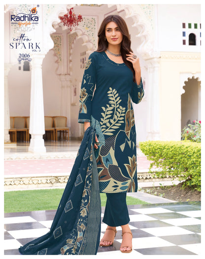 Cotton Spark Vol 2 Radhika Lifestyle Readymade Pant Style Suits Wholesale Price