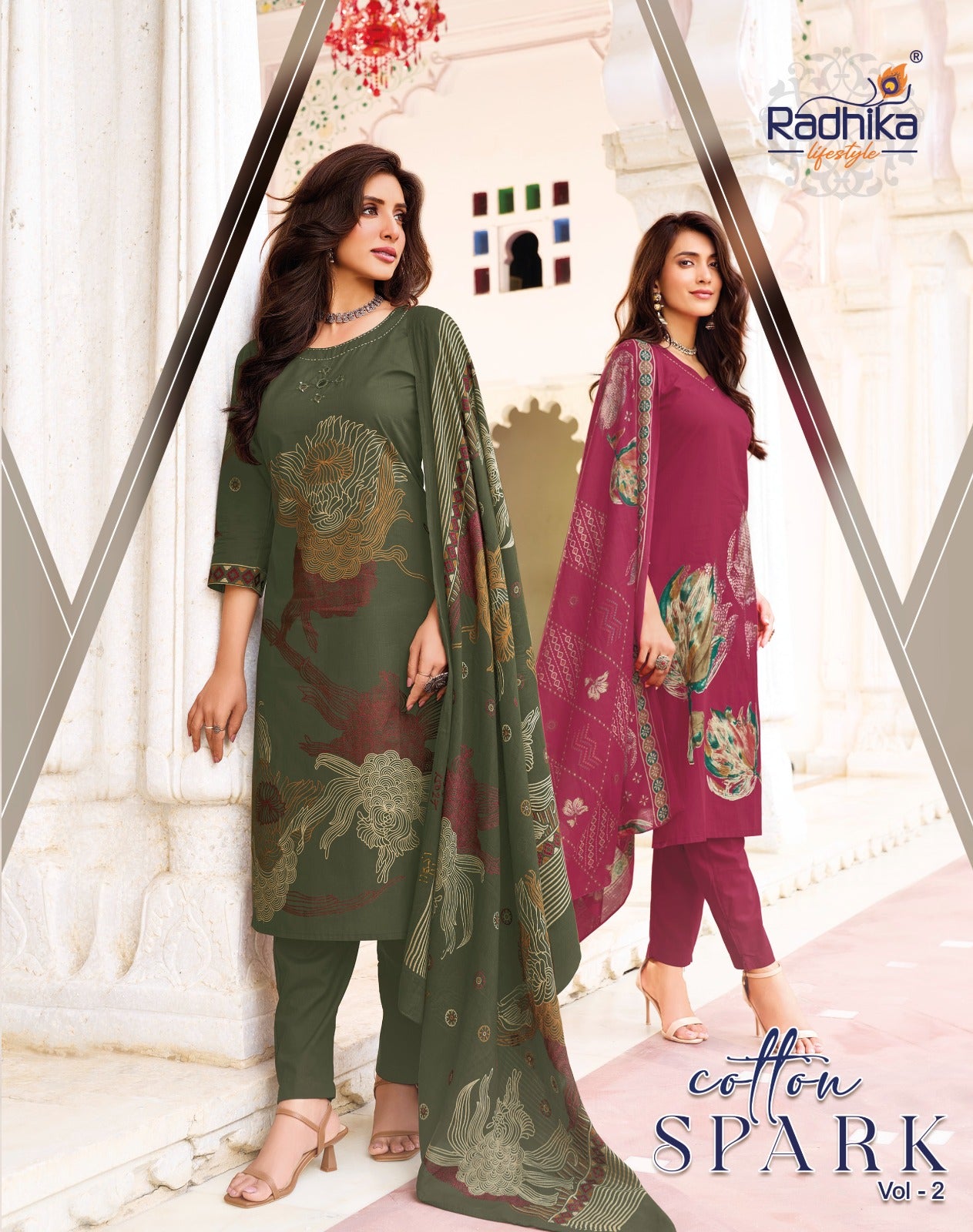 Cotton Spark Vol 2 Radhika Lifestyle Readymade Pant Style Suits Wholesale Price