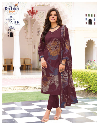 Cotton Spark Vol 2 Radhika Lifestyle Readymade Pant Style Suits Wholesale Price