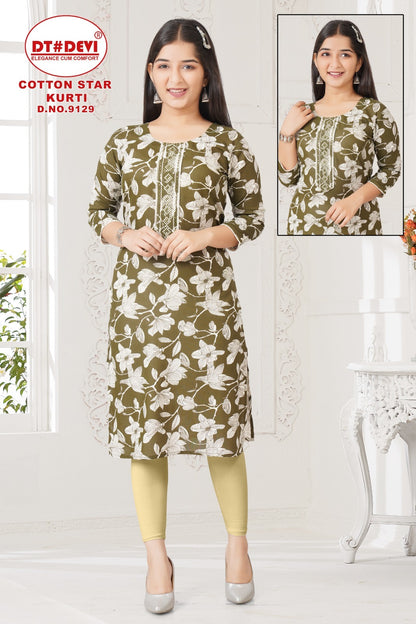 Cotton Star Dn 9129 Dt Devi Rayon Girls Kurti Wholesaler Ahmedabad