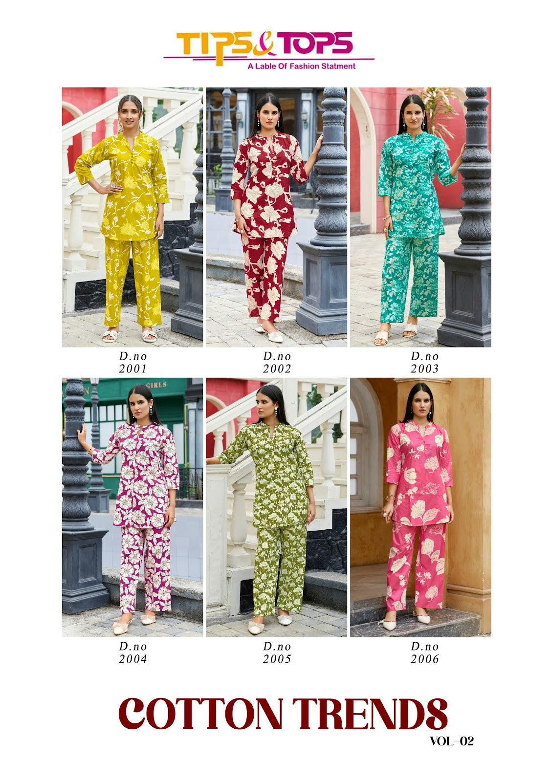 Cotton Trends Vol 2 Tips Tops Co Ord Set Wholesale